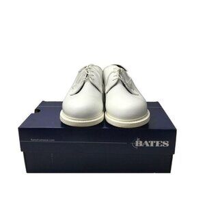Bates Lites 7131New Women's White Leather Oxford Size 9.5 Medium Box & Tags